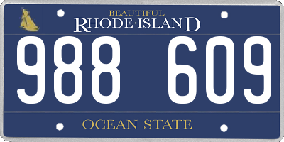 RI license plate 988609