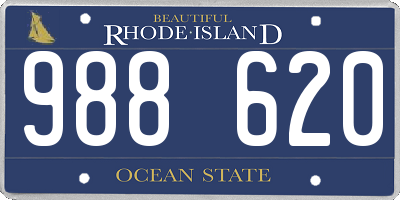 RI license plate 988620