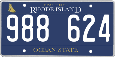 RI license plate 988624