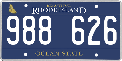 RI license plate 988626