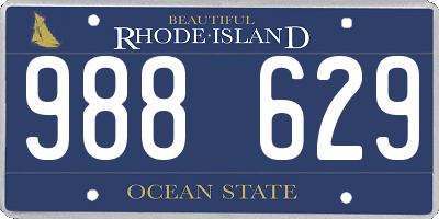 RI license plate 988629