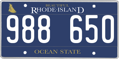 RI license plate 988650