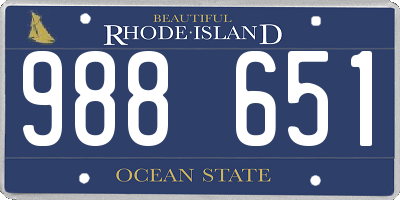 RI license plate 988651