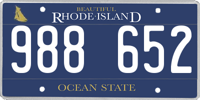 RI license plate 988652