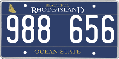 RI license plate 988656