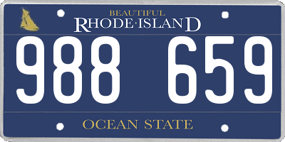 RI license plate 988659