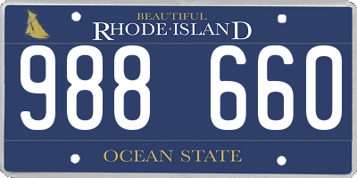 RI license plate 988660