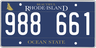 RI license plate 988661