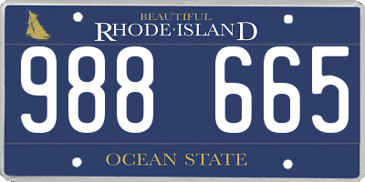 RI license plate 988665