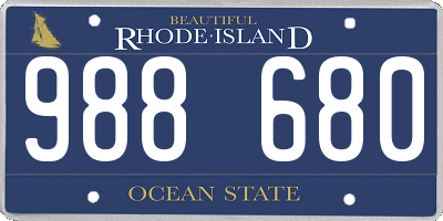 RI license plate 988680