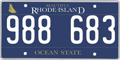 RI license plate 988683