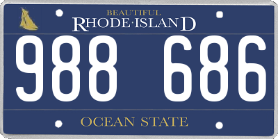 RI license plate 988686