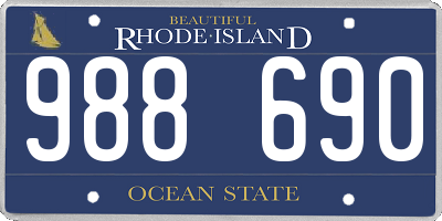 RI license plate 988690