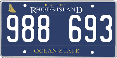 RI license plate 988693