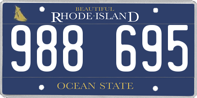 RI license plate 988695