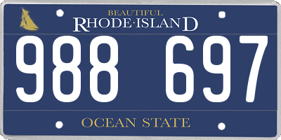 RI license plate 988697