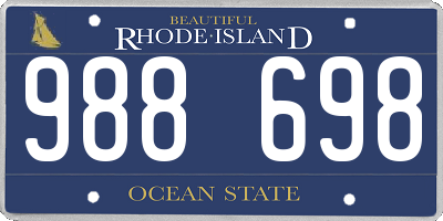 RI license plate 988698