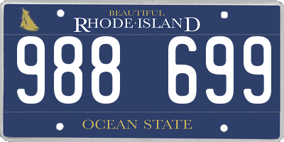 RI license plate 988699