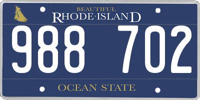 RI license plate 988702