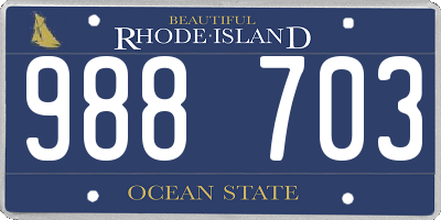 RI license plate 988703