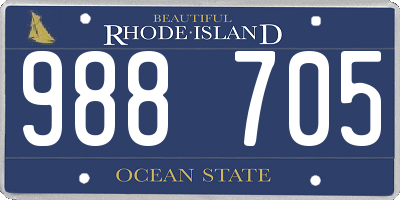 RI license plate 988705