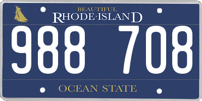 RI license plate 988708