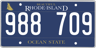 RI license plate 988709