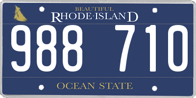 RI license plate 988710