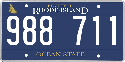 RI license plate 988711