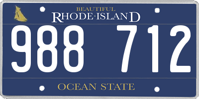 RI license plate 988712