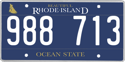 RI license plate 988713