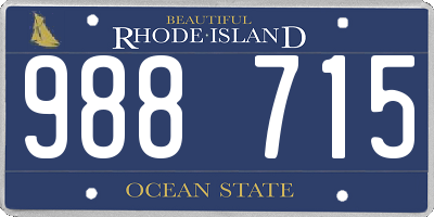 RI license plate 988715