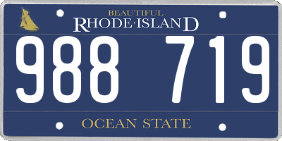 RI license plate 988719