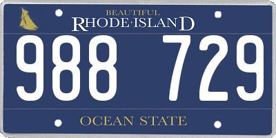 RI license plate 988729