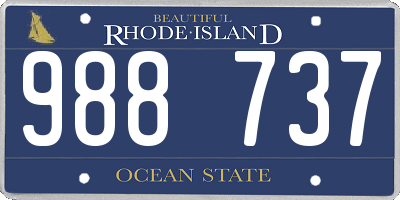 RI license plate 988737