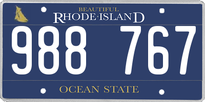 RI license plate 988767