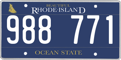 RI license plate 988771