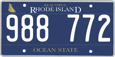 RI license plate 988772