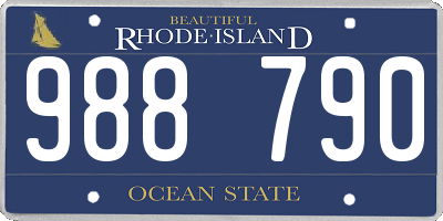 RI license plate 988790