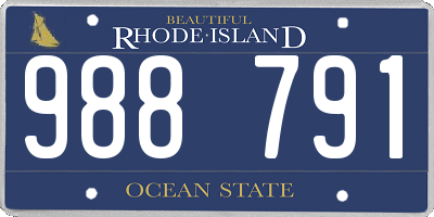 RI license plate 988791