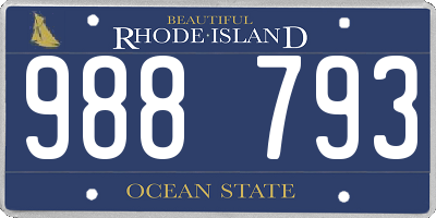 RI license plate 988793