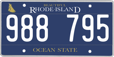 RI license plate 988795