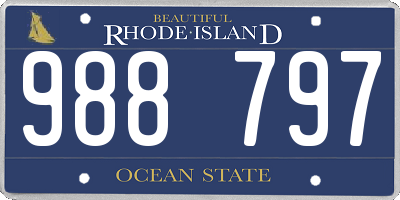 RI license plate 988797