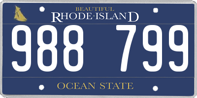 RI license plate 988799