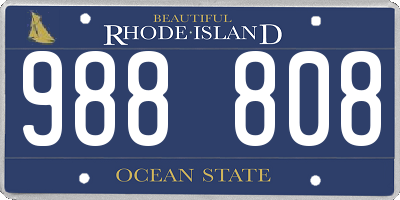 RI license plate 988808