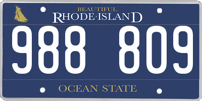 RI license plate 988809