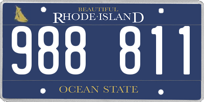 RI license plate 988811