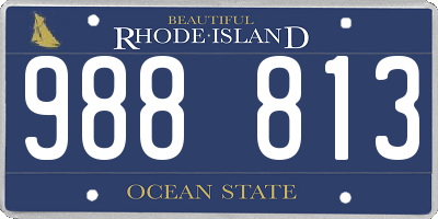 RI license plate 988813