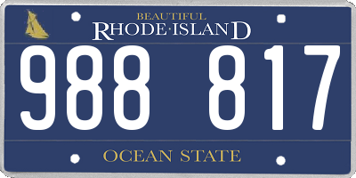 RI license plate 988817