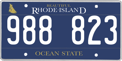 RI license plate 988823